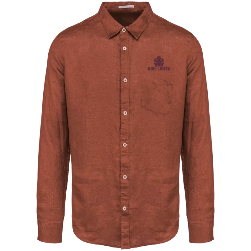 Chemise en Lin Brodée Homme Koh-Lanta
